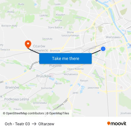Och - Teatr 03 to Oltarzew map