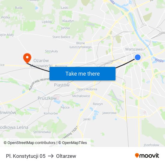 Pl. Konstytucji 05 to Oltarzew map