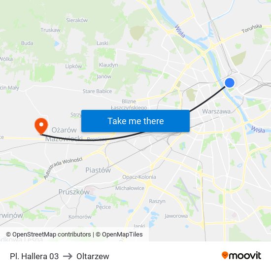 Pl. Hallera 03 to Oltarzew map