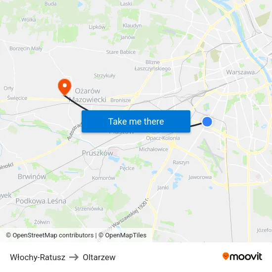 Włochy - Ratusz to Oltarzew map