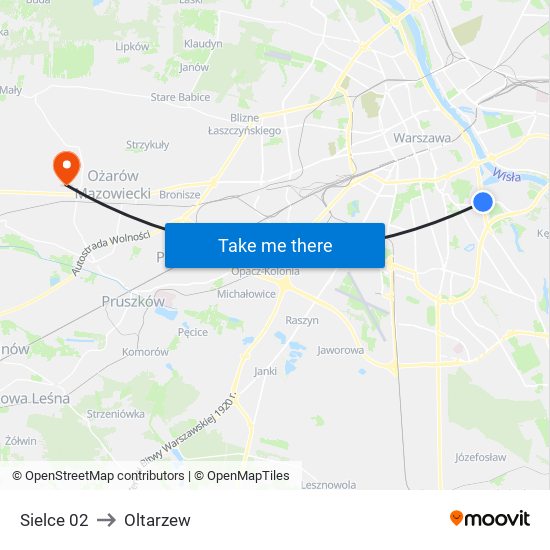 Sielce 02 to Oltarzew map