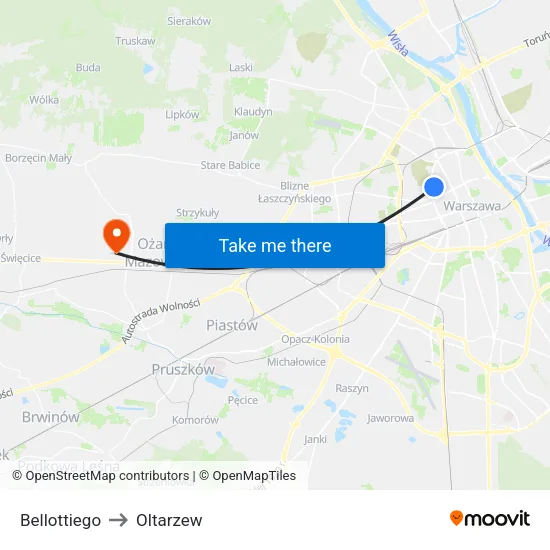 Bellottiego to Oltarzew map