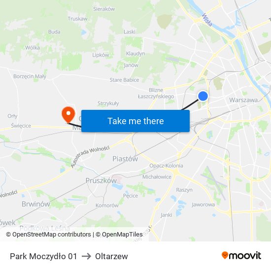 Park Moczydło 01 to Oltarzew map