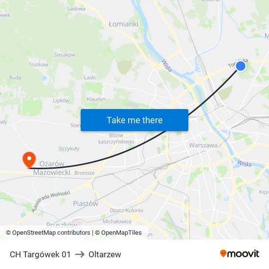 CH Targówek 01 to Oltarzew map