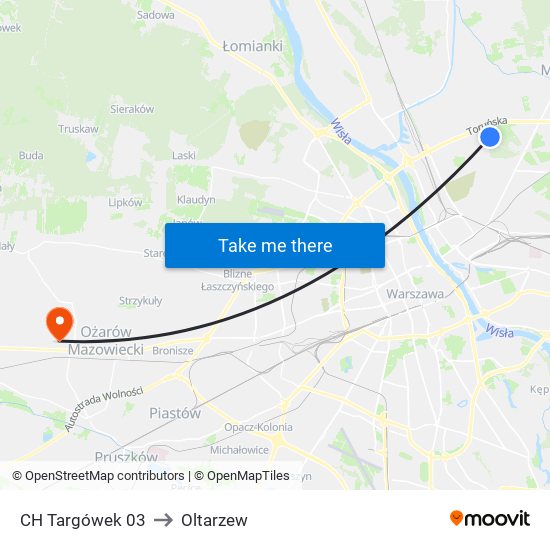 CH Targówek 03 to Oltarzew map