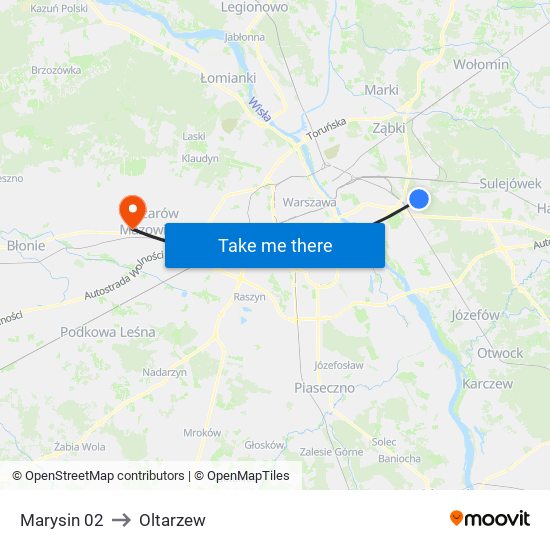 Marysin 02 to Oltarzew map