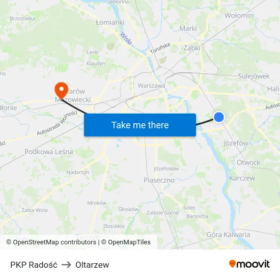 PKP Radość to Oltarzew map