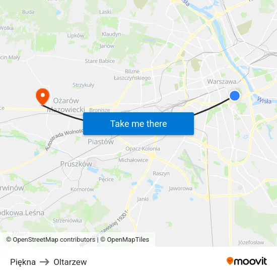 Piękna to Oltarzew map