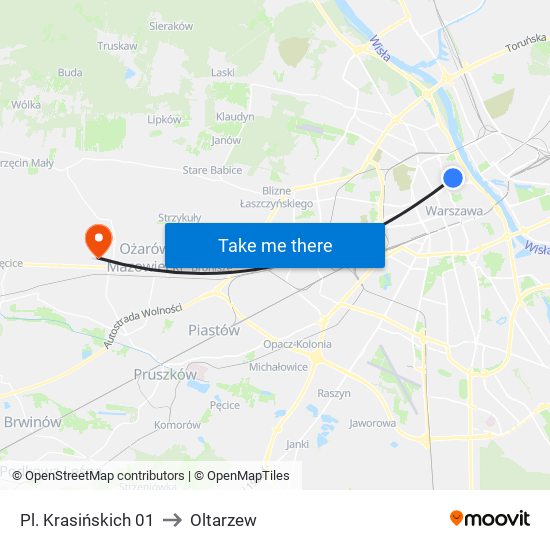 Pl. Krasińskich 01 to Oltarzew map