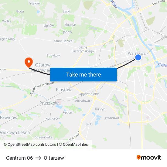 Centrum 06 to Oltarzew map