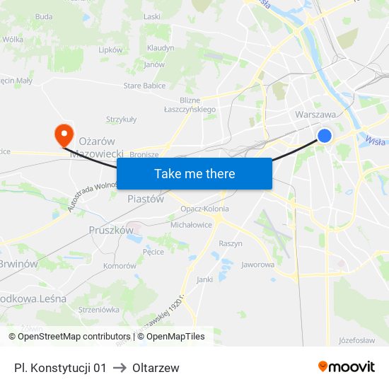 Pl. Konstytucji 01 to Oltarzew map