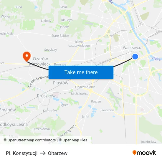 Pl. Konstytucji to Oltarzew map