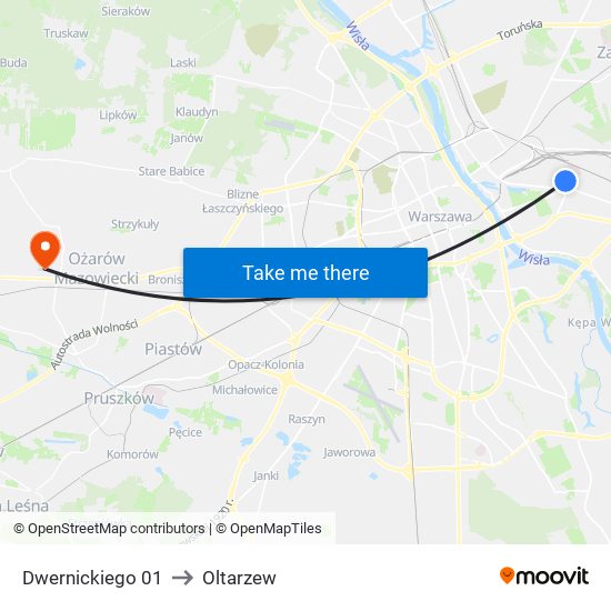 Dwernickiego 01 to Oltarzew map