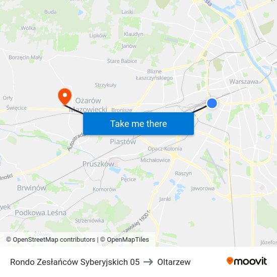 Rondo Zesłańców Syberyjskich 05 to Oltarzew map