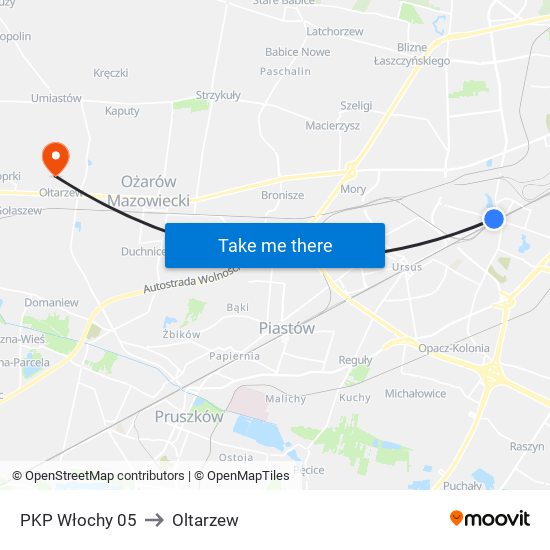 PKP Włochy 05 to Oltarzew map