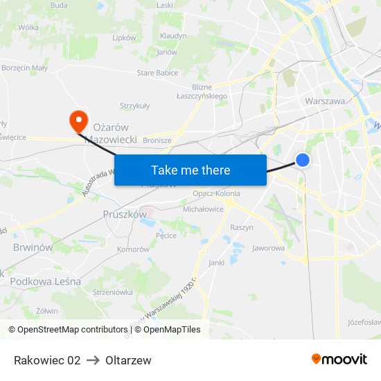 Rakowiec 02 to Oltarzew map