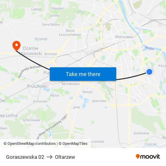 Goraszewska 02 to Oltarzew map