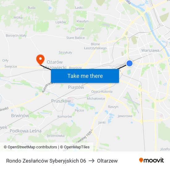 Rondo Zesłańców Syberyjskich to Oltarzew map