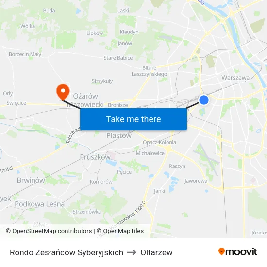 Rondo Zesłańców Syberyjskich to Oltarzew map