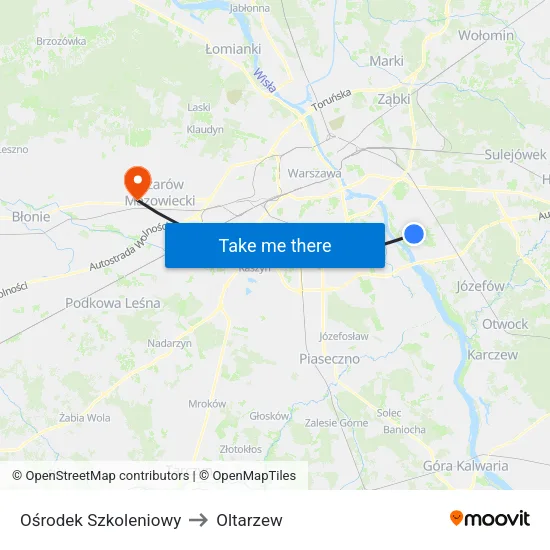 Ośrodek Szkoleniowy to Oltarzew map