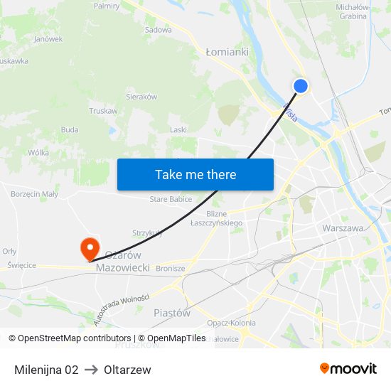 Milenijna 02 to Oltarzew map