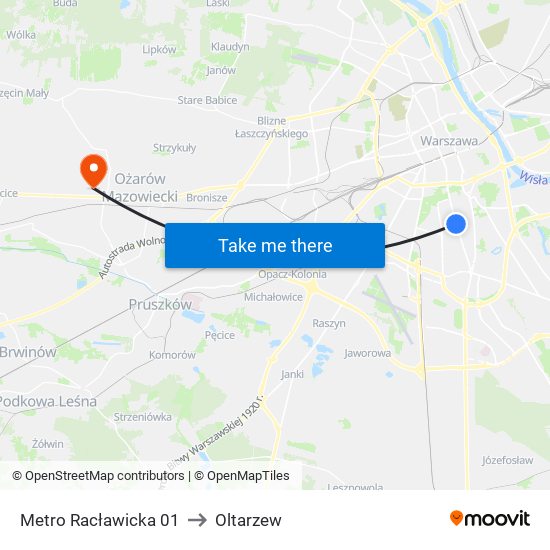 Metro Racławicka 01 to Oltarzew map