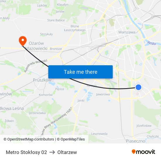 Metro Stokłosy 02 to Oltarzew map