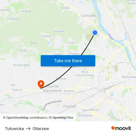 Tułowicka to Oltarzew map