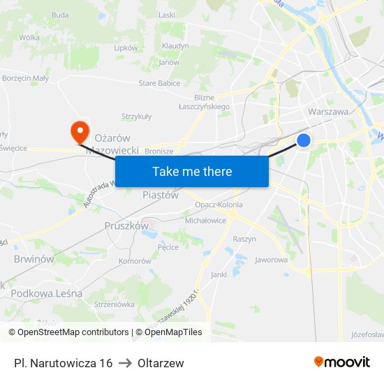 Pl. Narutowicza 16 to Oltarzew map