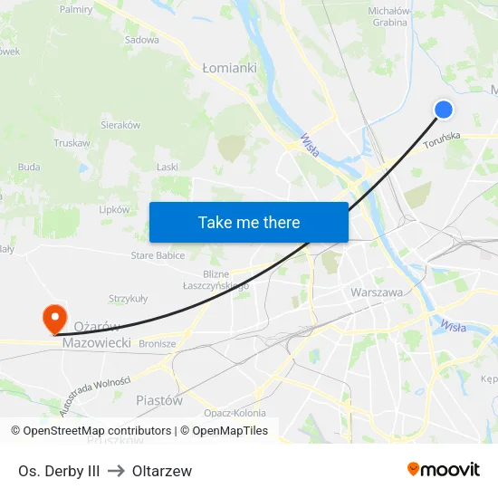 Os. Derby III to Oltarzew map