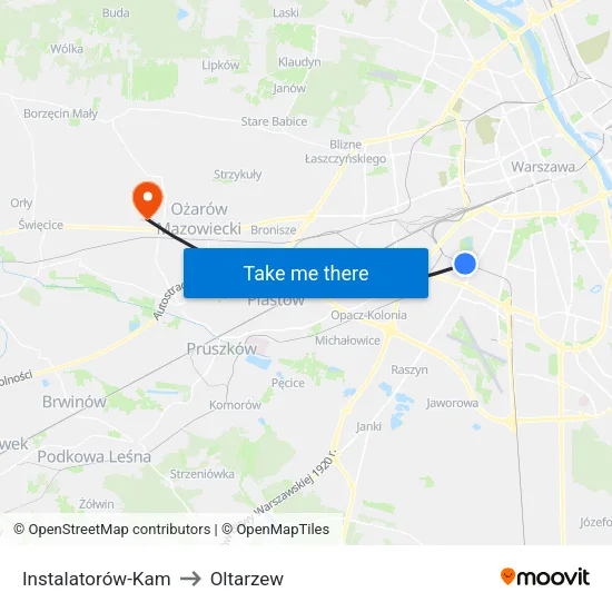 Instalatorów - Kam to Oltarzew map