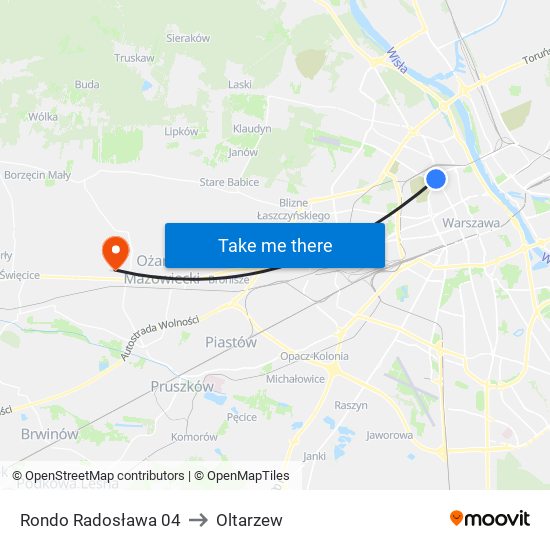 Rondo Radosława 04 to Oltarzew map