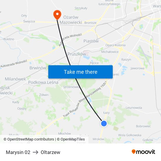 Marysin 02 to Oltarzew map