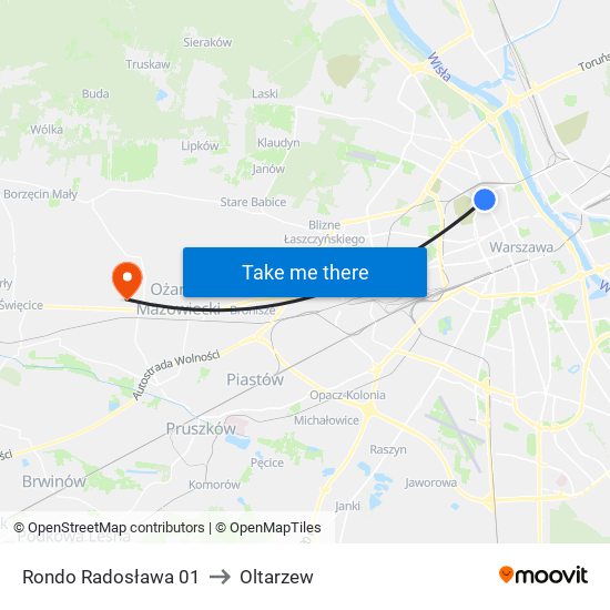 Rondo Radosława 01 to Oltarzew map