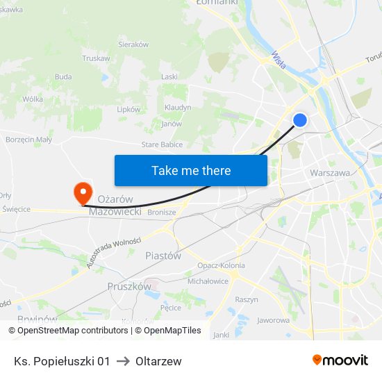 Ks. Popiełuszki 01 to Oltarzew map