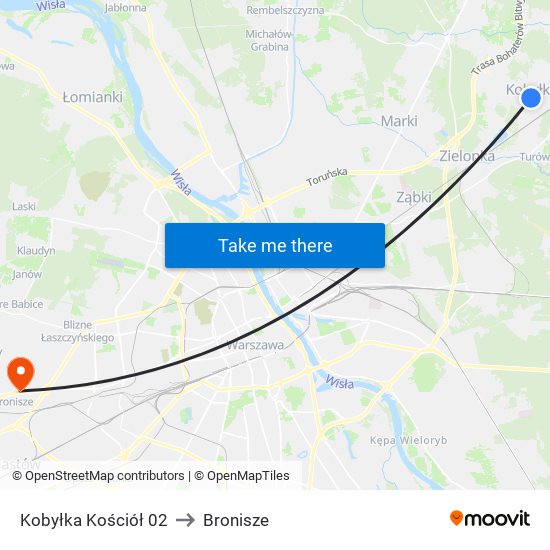 Kobyłka Kościół 02 to Bronisze map