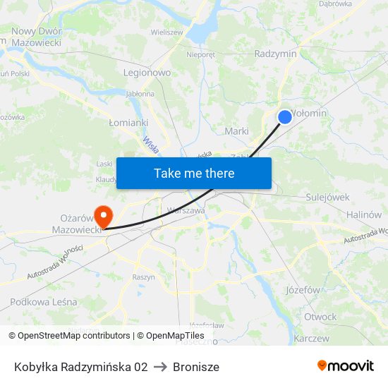 Kobyłka Radzymińska 02 to Bronisze map