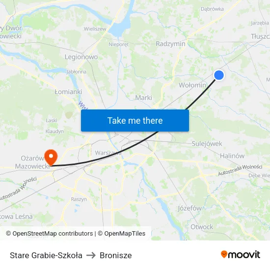 Stare Grabie - Szkoła to Bronisze map
