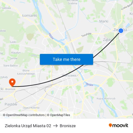 Zielonka Urząd Miasta 02 to Bronisze map