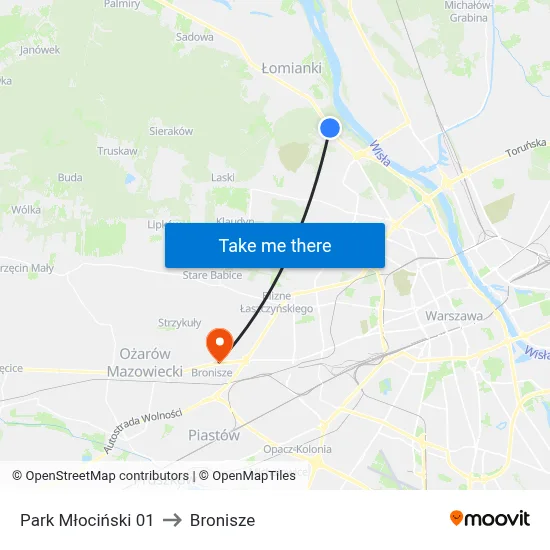 Park Młociński 01 to Bronisze map