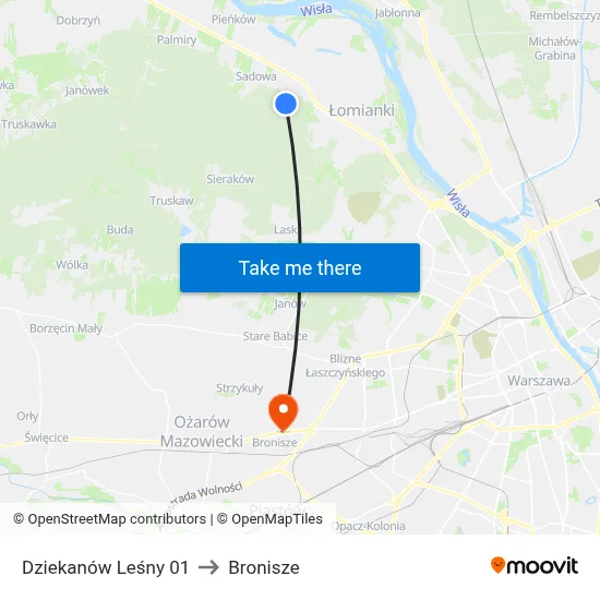 Dziekanów Leśny 01 to Bronisze map