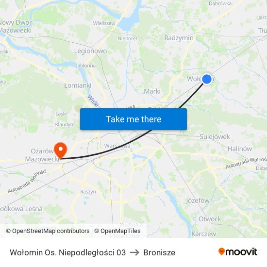 Wołomin Os. Niepodległości 03 to Bronisze map