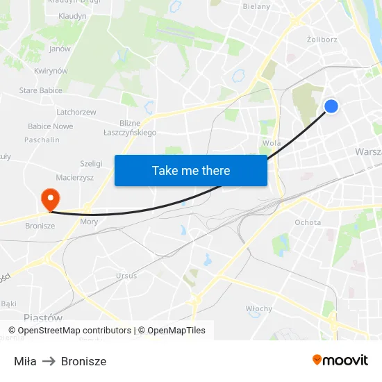Miła to Bronisze map