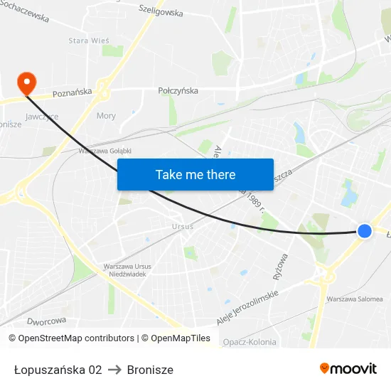 Łopuszańska 02 to Bronisze map