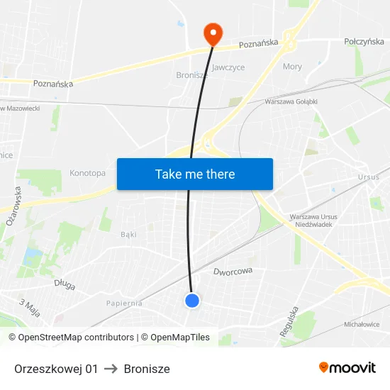 Orzeszkowej 01 to Bronisze map