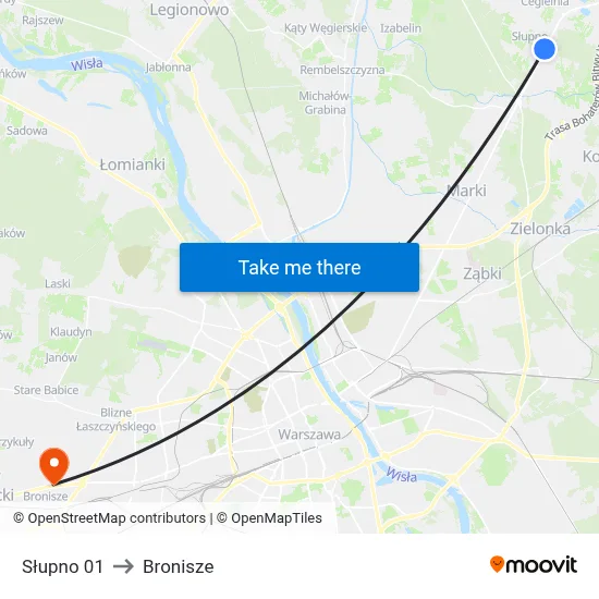 Słupno 01 to Bronisze map