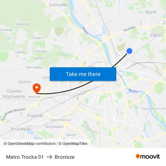Metro Trocka 01 to Bronisze map