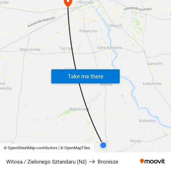 Witosa / Zielonego Sztandaru (Nż) to Bronisze map