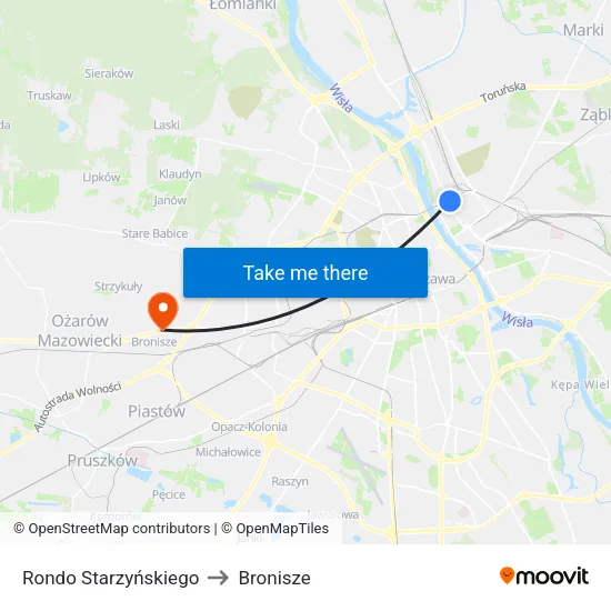 Rondo Starzyńskiego to Bronisze map