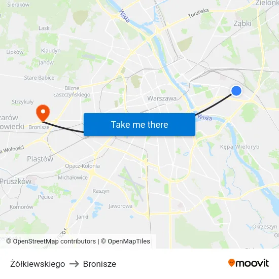 Żółkiewskiego to Bronisze map